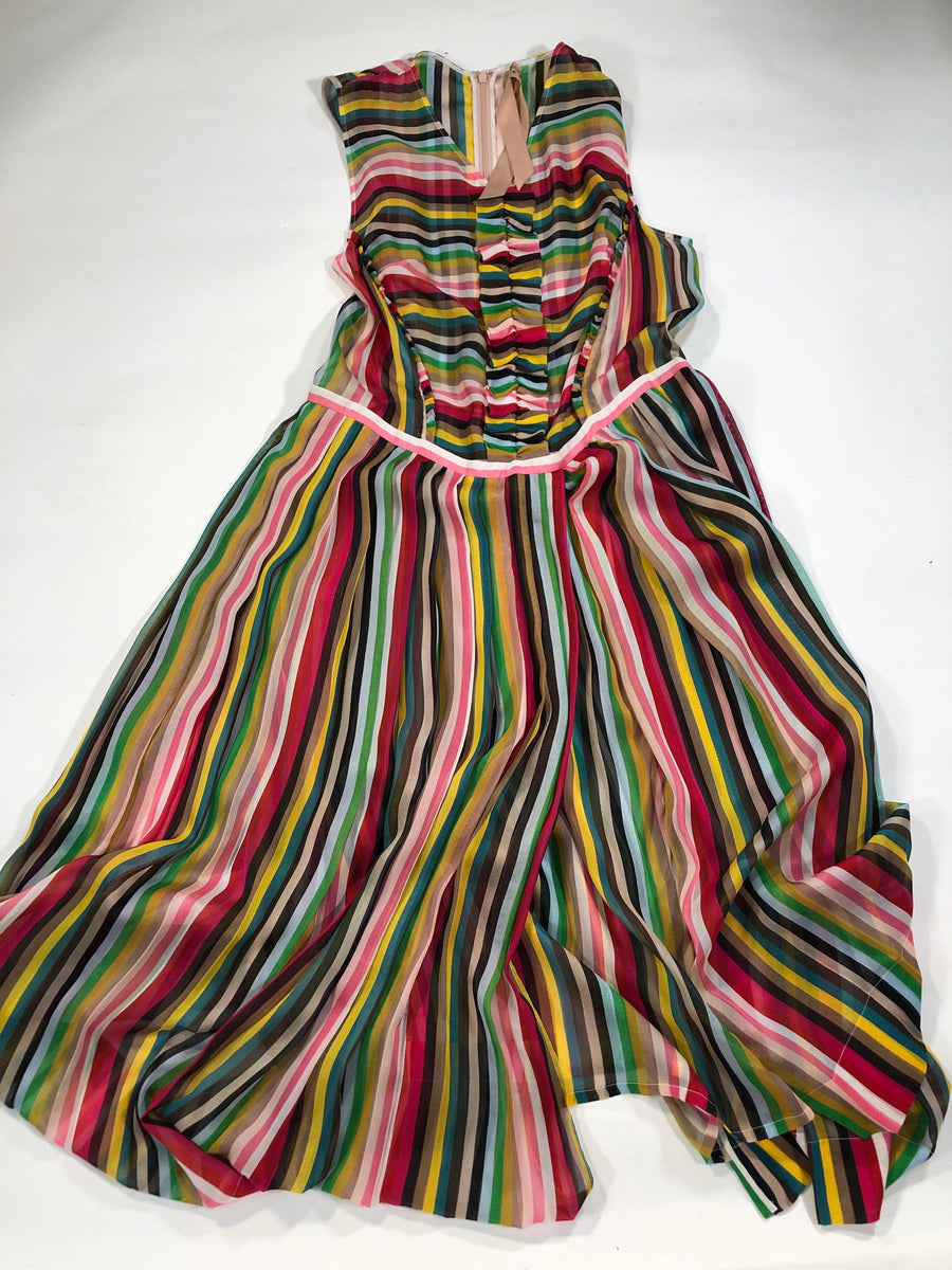 Ready to ship tan brown ruffle me right up dress fits small to 2X on sale main image 1