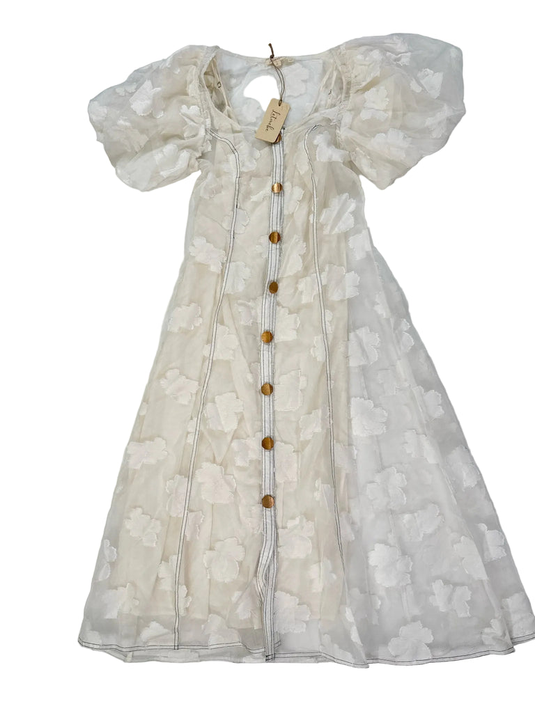 ANTHROPOLOGIE Size S WHITE DRESS PUFF SLEEVES LET ME BE NWT – New to You,  Inc
