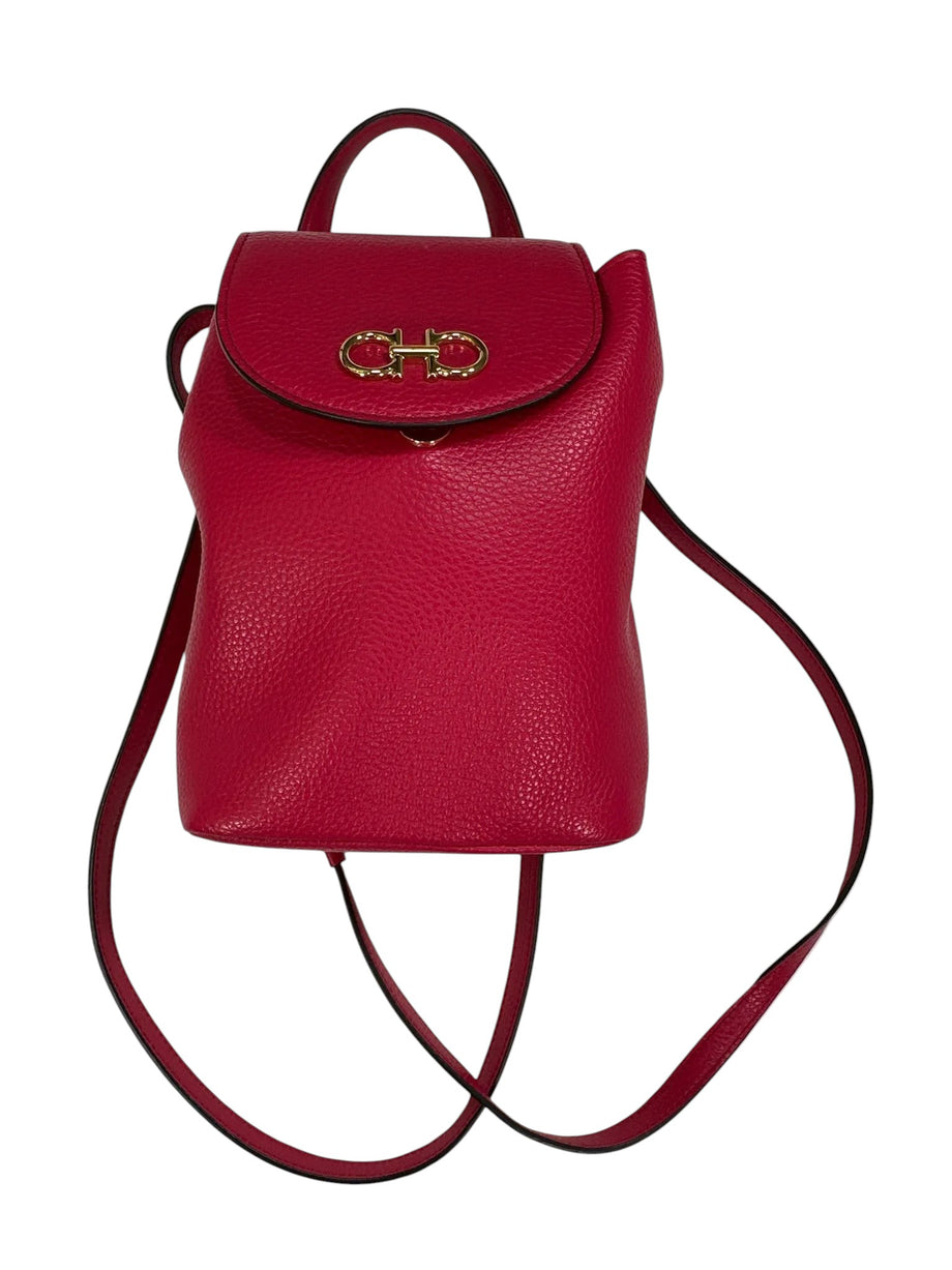 FERRAGAMO Size S RED BACKPACK LEATHER MINI GANCINI – New to You, Inc