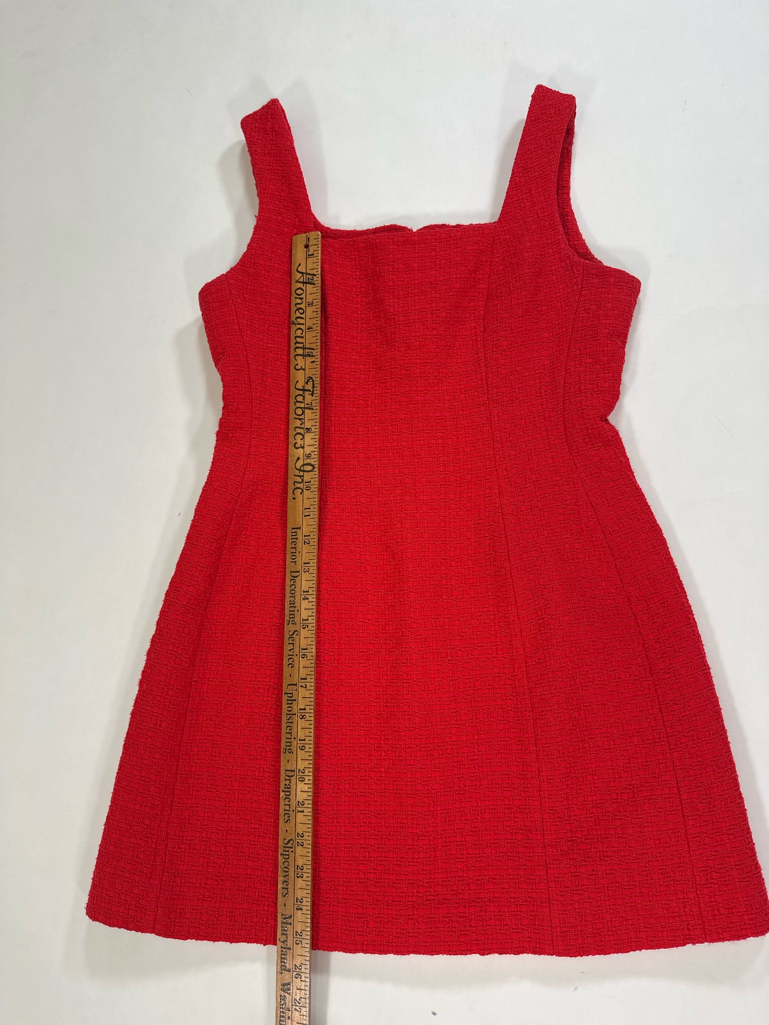 MAJE Size S RED DRESS SLEEVELESS SQUARE NECKLINE New to You, Inc MAJE Size S RED DRESS SLEEVELESS SQUARE NECKLINE New to You, Inc