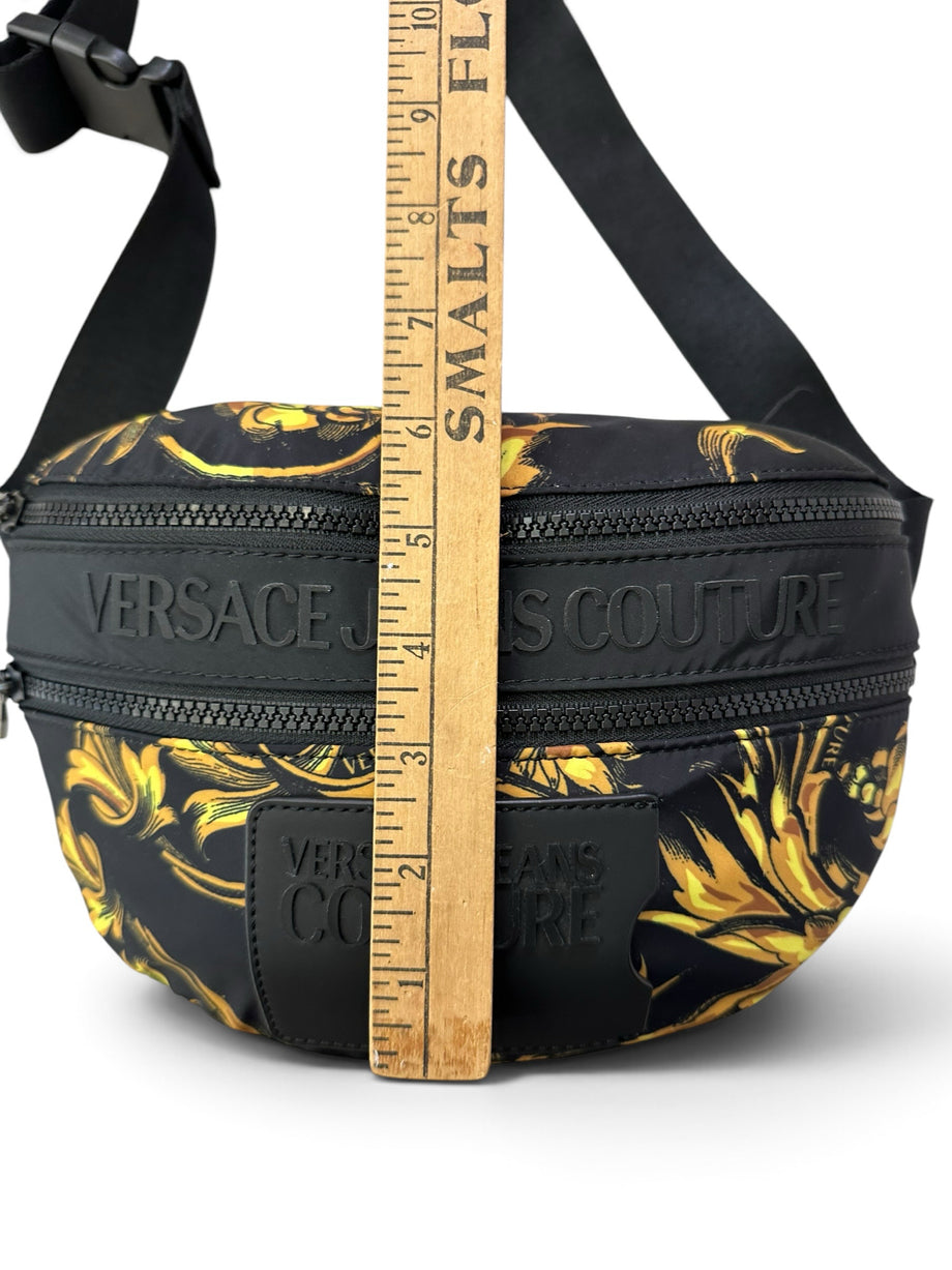 VERSACE BLACK GOLD WAIST FABRIC BAG JEANS COUTURE – New to You, Inc