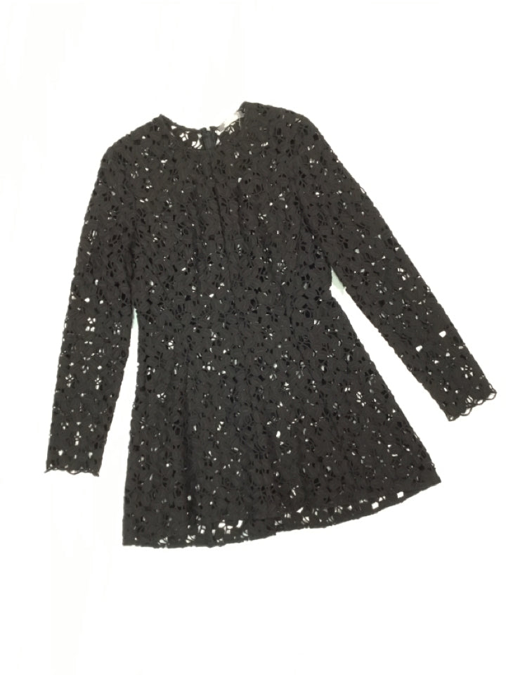 LELA ROSE Size S/M BLACK DRESS LACE LONG SLEEVES NO SLIP OR LINING New to You, Inc LELA ROSE Size S/M BLACK DRESS LACE LONG SLEEVES NO SLIP OR LINING New to You, Inc