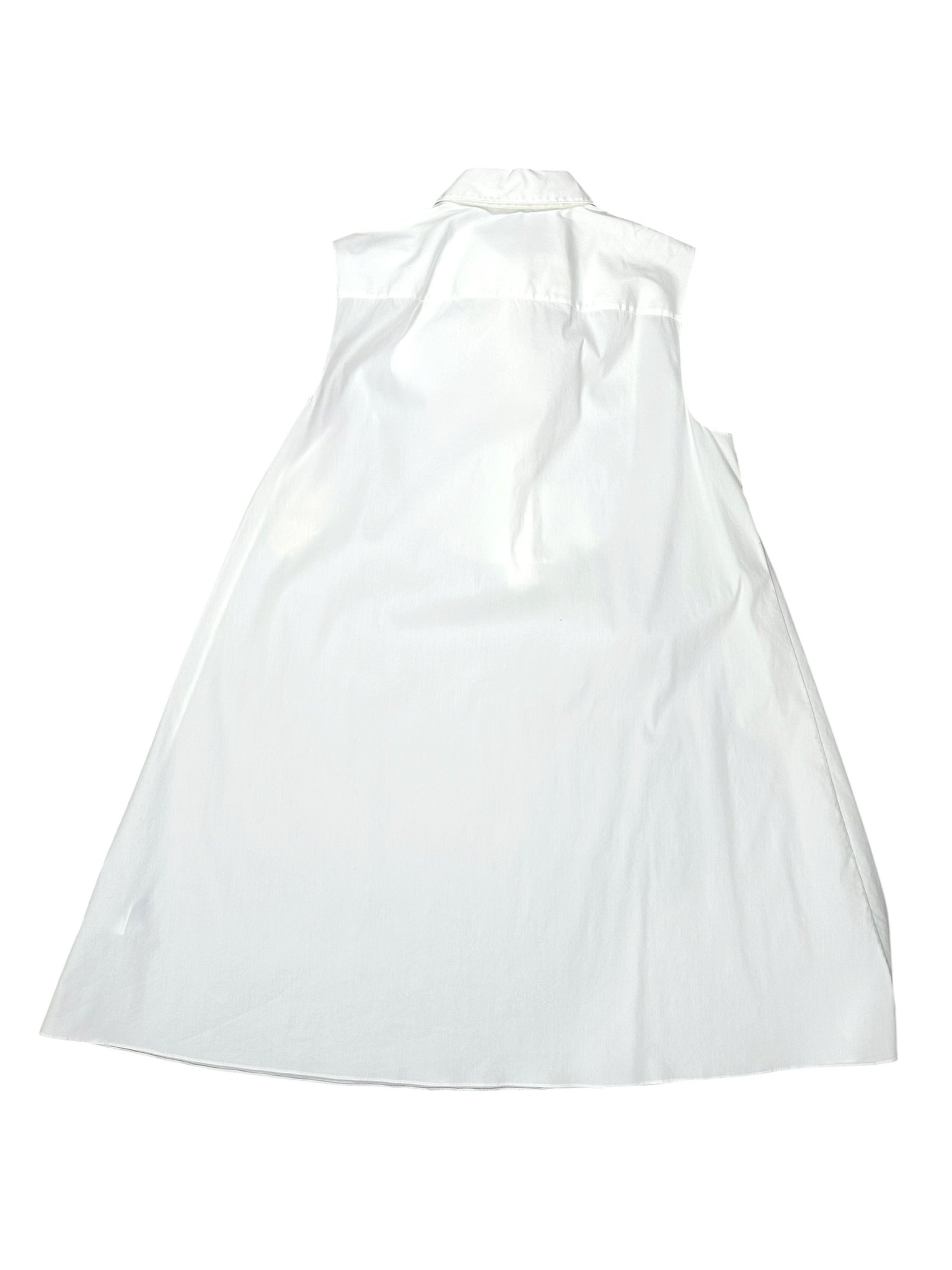 theory white dress Sweetheart Neckline Frill Strap Mini Textured Details Fabric has no stretch Side zipper closure Adjustable straps Tiered Lined Material and Care 100% cotton Hand wash cold THEORY WHITE SLEEVELESS COTTON COLLAR